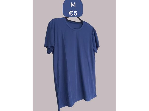 Heren t-shirt cobaltblauw M