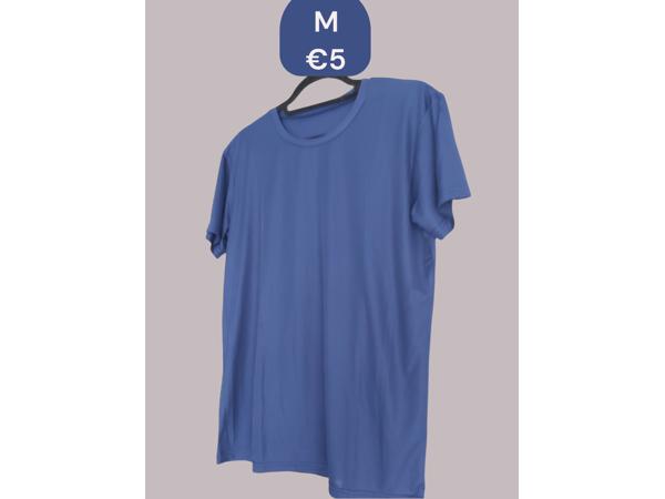 Heren t-shirt cobaltblauw M