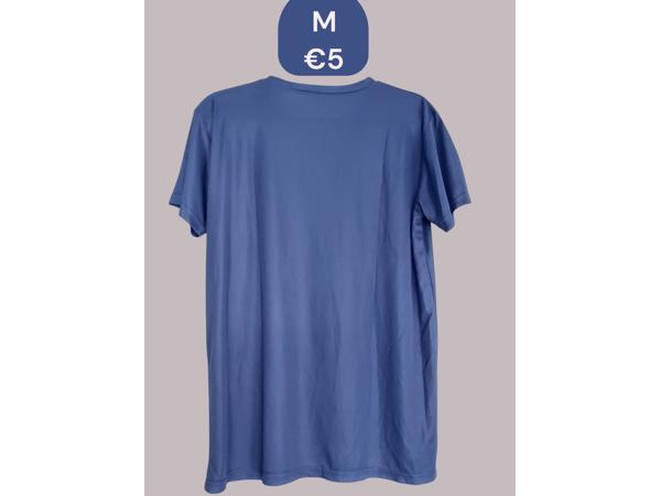 Heren t-shirt cobaltblauw M