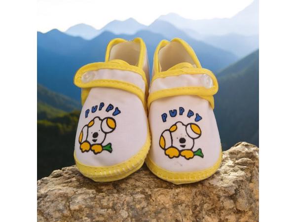 Babyschoenen Geel Met Puppy newborn