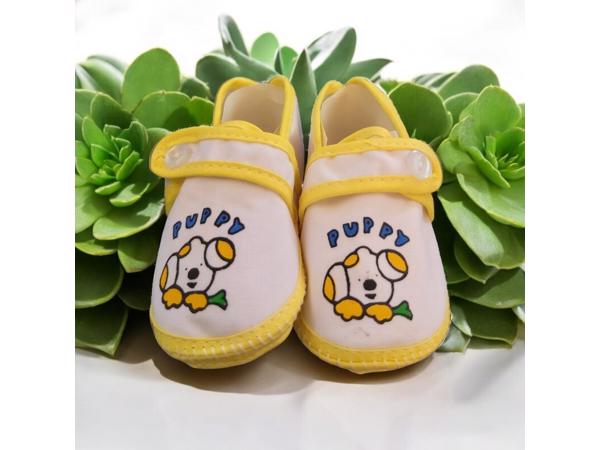 Babyschoenen Geel Met Puppy newborn