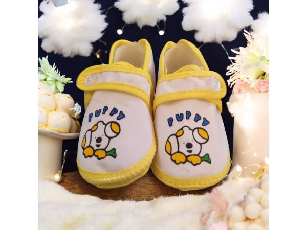 Babyschoenen Geel Met Puppy newborn