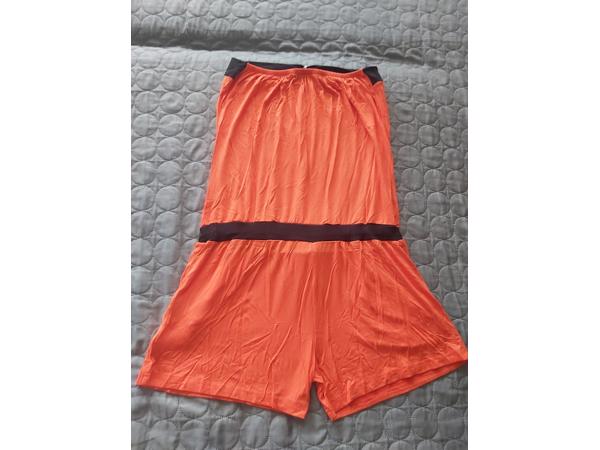 Metrofive playsuit offshoulder glitter oranje XL