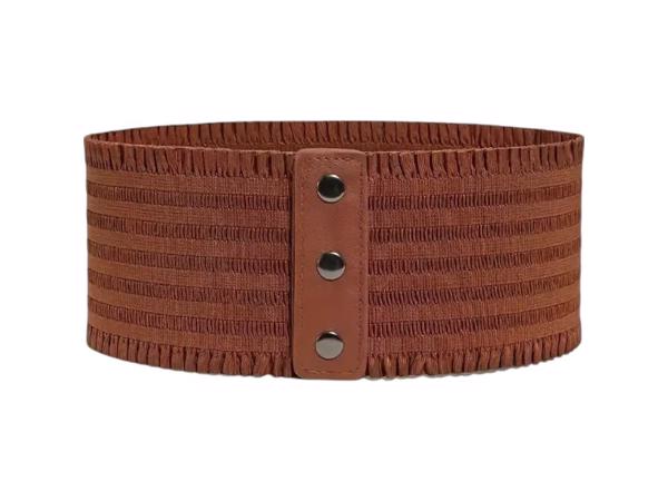 elastische taille riem bruin XXL