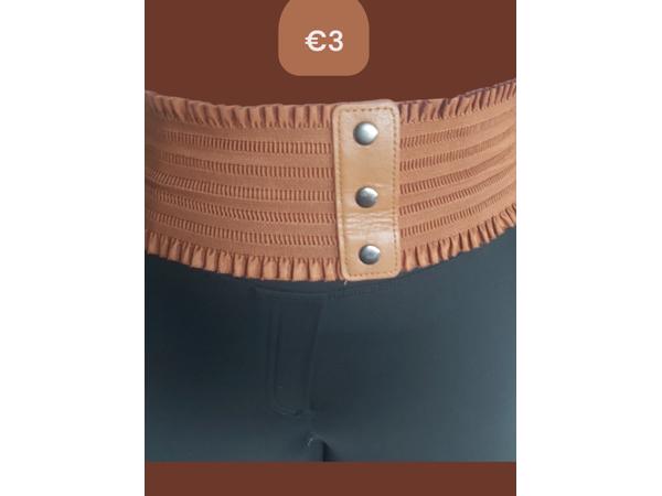 elastische taille riem bruin XXL