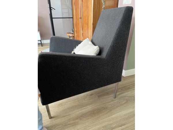 Fauteuil donker grijs modern