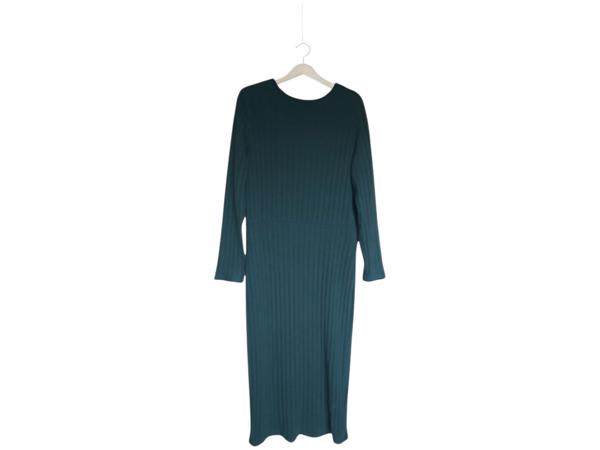 Stretchy lange jurk donkergroen XXL