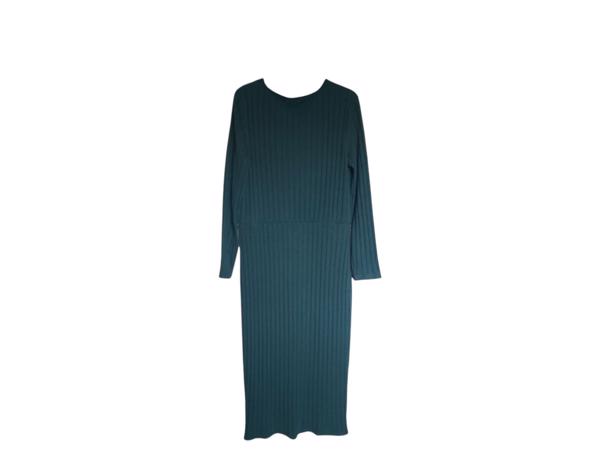 Stretchy lange jurk donkergroen XXL