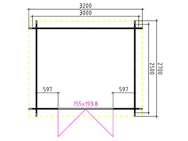 NIEUW moderne blokhut 325 M te koop
