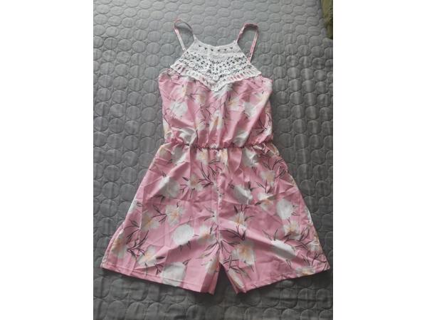 Just me playsuit roze ibiza style one size