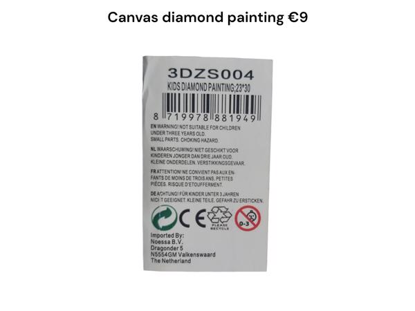 Diamond Painting Princess met houten frame 30x23cm