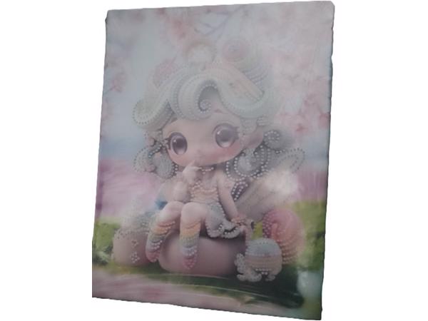 Diamond Painting Princess met houten frame 30x23cm