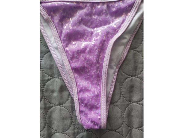 2 delige glitter bikini lilapaars L