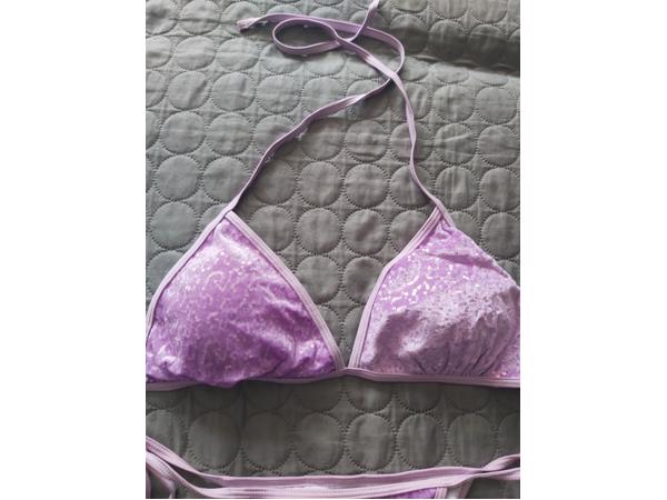 2 delige glitter bikini lilapaars L