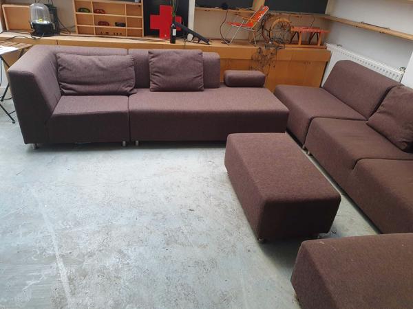 Luxe Bo-concept bank uit vele losse stukken