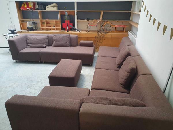 Luxe Bo-concept bank uit vele losse stukken