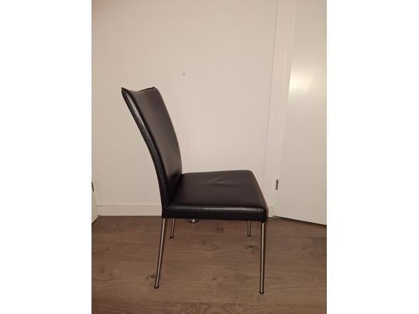 4x Lederlook eetkamerstoelen