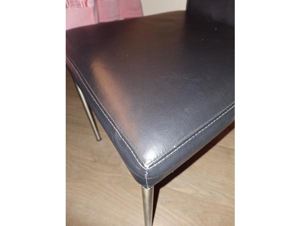 4x Lederlook eetkamerstoelen