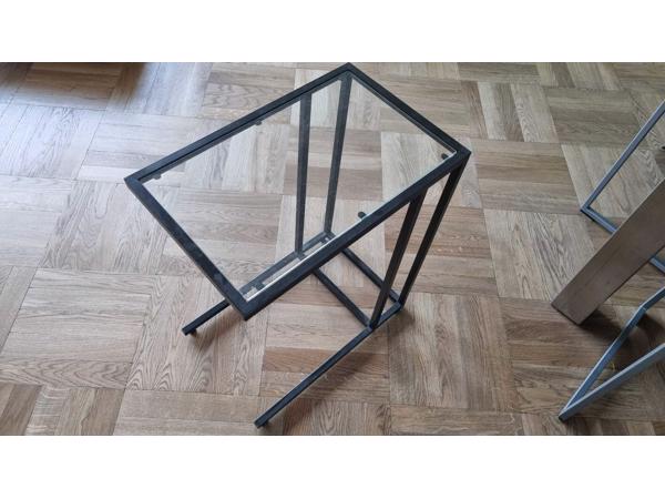 laptoptafeltje Ikea zwart met glas