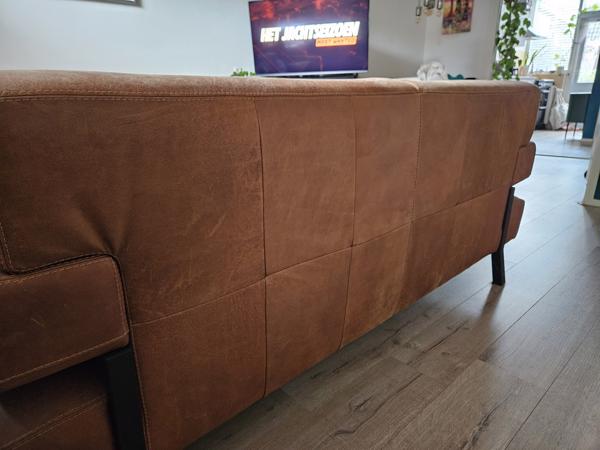 2,5 zits leren bank (cognac)