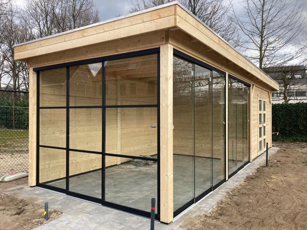 Vuren Topvision Bosuil, 300 x 300 en luifel 400 cm, onbehand