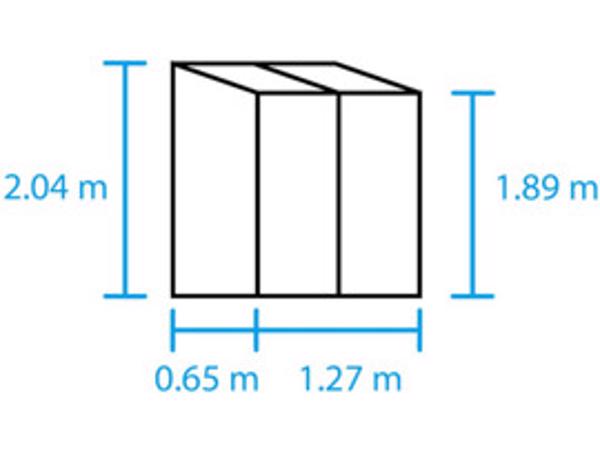 Tuinkas Qube LT 24, zwart, VG 3mm + PC 6 mm