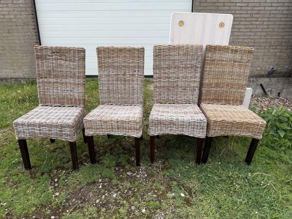 Rotan stoelen 4 st
