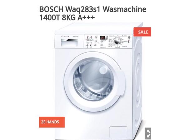 BOSCH Waq283s1 Wasmachine 1400T 8KG 250&#x20AC;