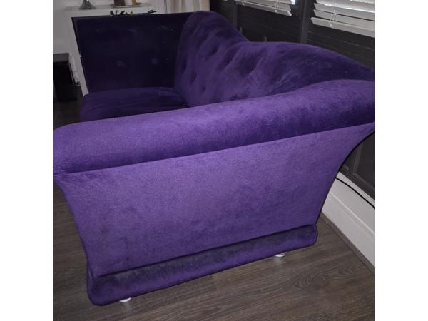Paars fluwelen 2 zits bank