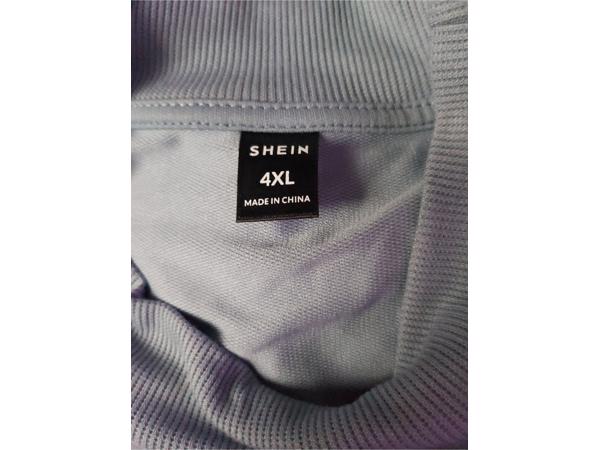 Shein heren shirt lichtblauw 4XL