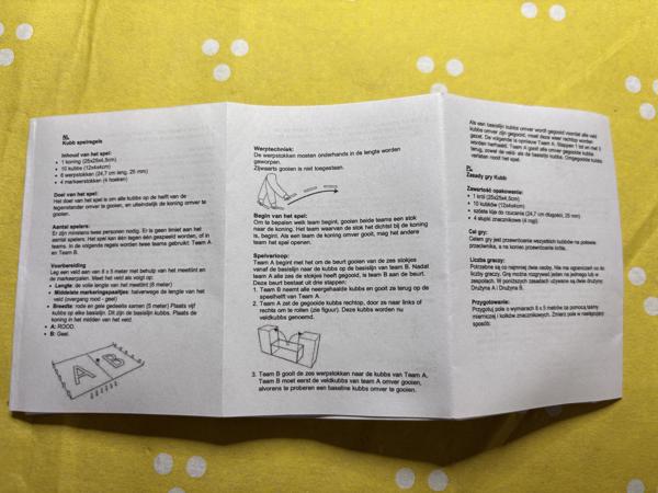 Toffifee Kubb Go spel nieuw houten speelgoed buiten werpspel