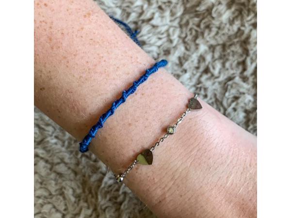 Twisted armband, donker blauw