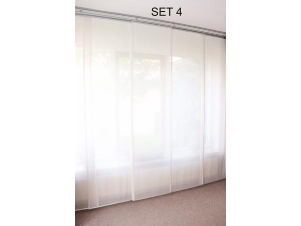 Paneelgordijnen 4 sets, 22 panelen van hoogwaardige vitrage