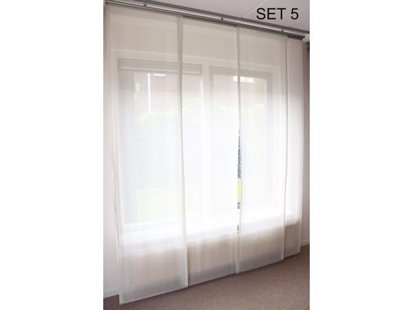 Paneelgordijnen 4 sets, 22 panelen van hoogwaardige vitrage