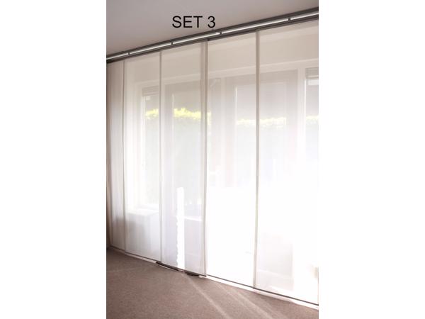 Paneelgordijnen 4 sets, 22 panelen van hoogwaardige vitrage