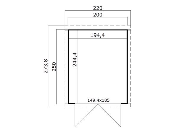Blokhut Kibo 2 200x250 Onbehandeld vuren