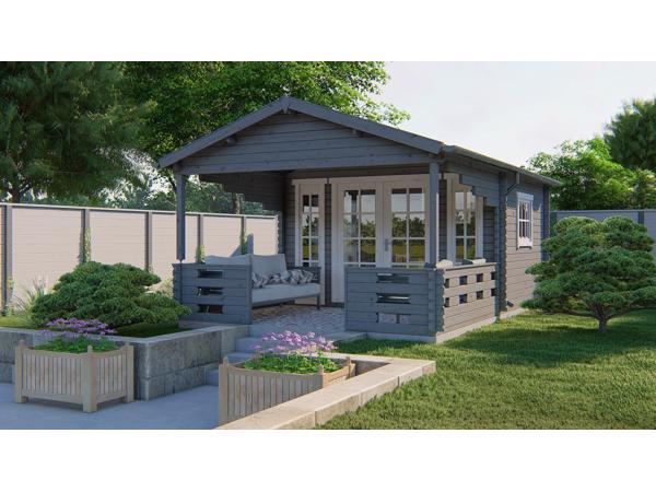 Blokhut - Tuinhuis Sanstrov | 44 mm | vuren onbehandeld