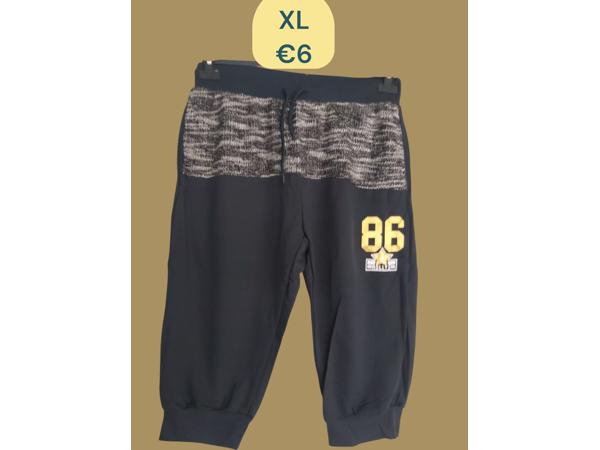 Nanqier heren korte broek donkerblauw grijs XL