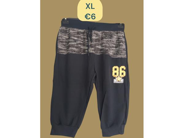 Nanqier heren korte broek donkerblauw grijs XL