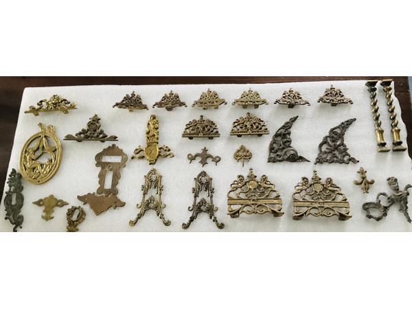 Messing klok ornamenten