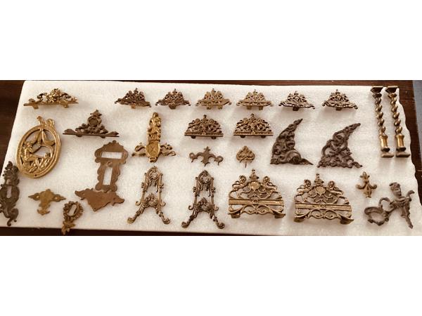 Messing klok ornamenten