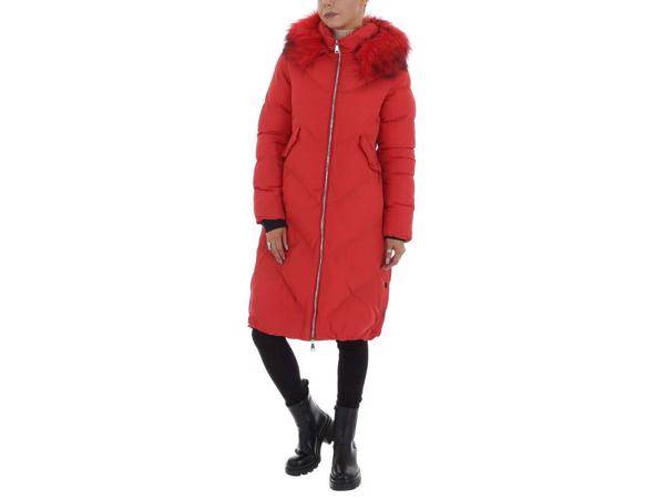 Glo-Story winter jas lang rood M