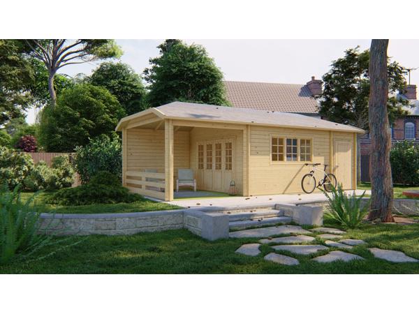 Blokhut - Tuinhuis Sibella | 44 mm | vuren onbehandeld