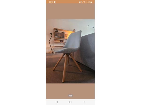 Eetkamerstoel stof/hout