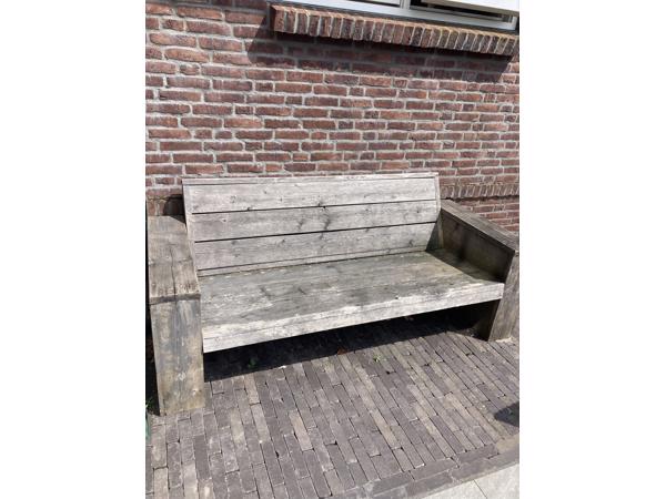 Steigerhouten picknicktafel en bank