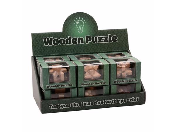 Set van 12 houten IQ puzzels echte hersenkrakers / breinbrek