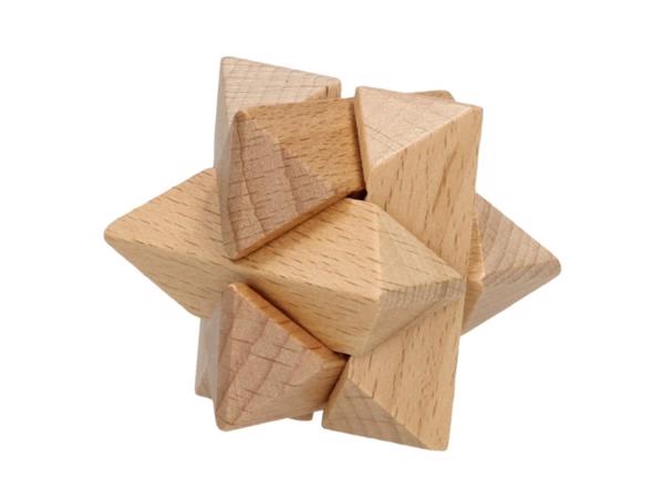 Set van 12 houten IQ puzzels echte hersenkrakers / breinbrek