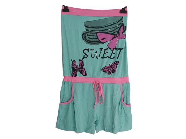 Playsuit offshoulder glitter groen XL