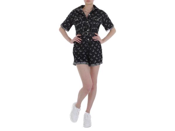 White Icy spijker playsuit maantjes zwart grijs M/38