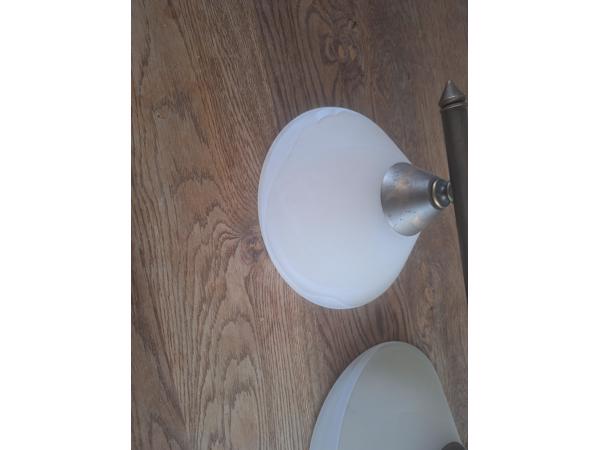 Hanglamp met 4 glazen kappen - Bronskleurig